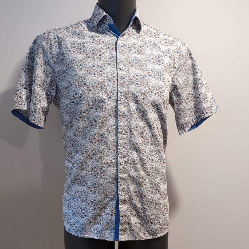 Simons Le 31 Daisy Floral Print Button Front Shirt Small Regular Fit - Picture 2 of 10